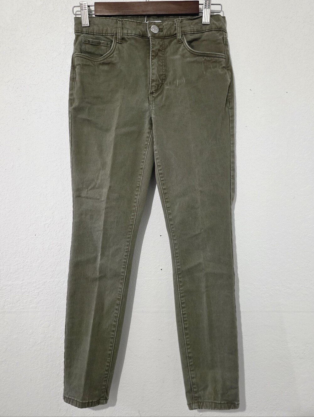 LOFT Olive Green Skinny Jeans Size 26/2 P